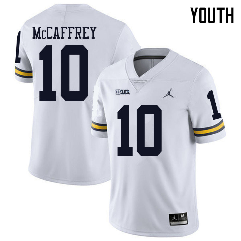 Jordan Brand Youth #10 Dylan McCaffrey Michigan Wolverines College Football Jerseys Sale-White